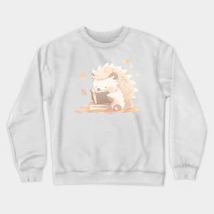 Hedgehog reading Crewneck Sweatshirt